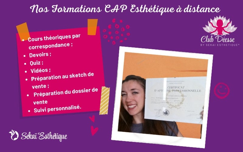 Les formations CAP Esthétique à distance de Sekaï