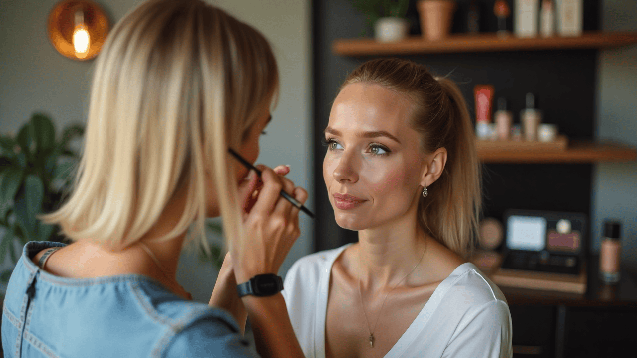 Déroulement d’un cours de maquillage à domicile