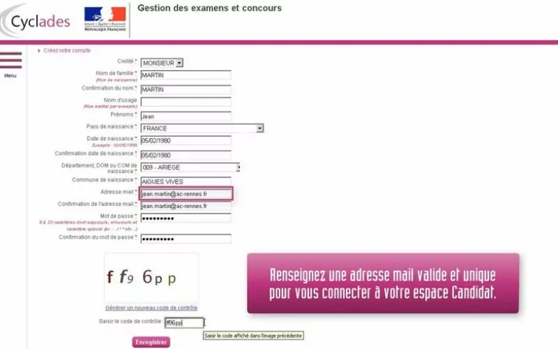 image 2 Formulaire d'inscription au CAP Esthétique